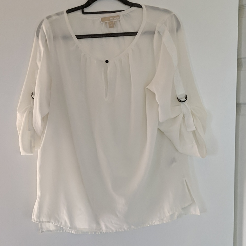 Michael Kors Blouse with buckles, cream